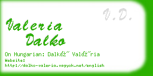 valeria dalko business card